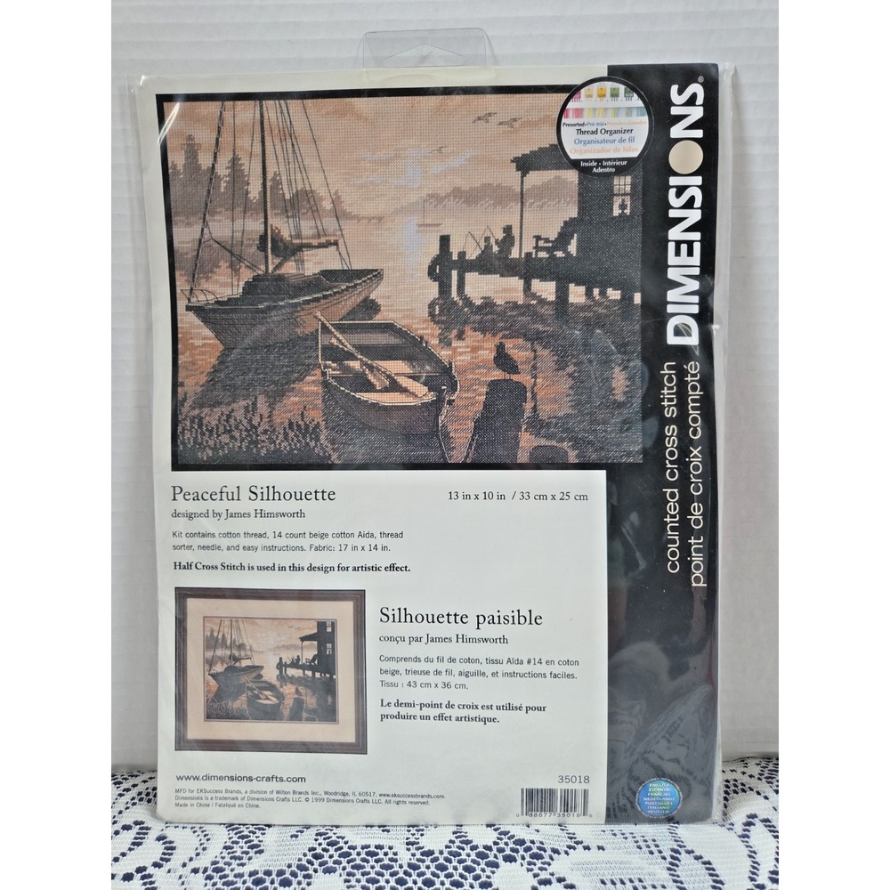 Dimensions~Peaceful Silhouette ~ Complete Counted Cross Stitch Kit ~13"X 10"~NOS